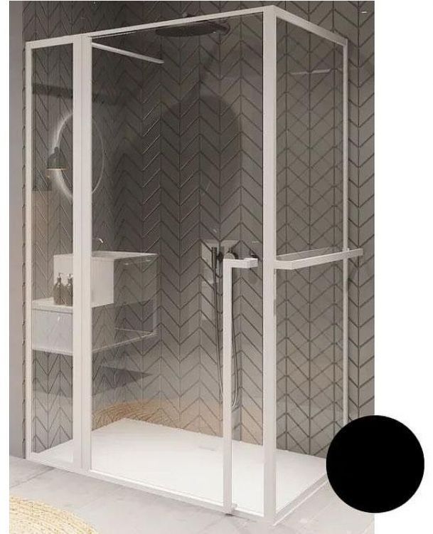 Душевой уголок Riho Lucid GD203 120х100 G005021121 (GD212B100) профиль Черный стекло прозрачное