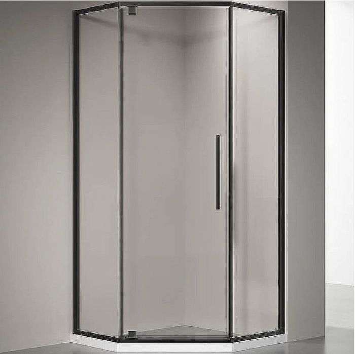 Душевой уголок Veconi Rovigo RV-35B 100х100 RV35B-100-01-C7 профиль Черный матовый стекло прозрачное
