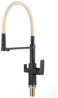 Смеситель для кухни Savol S-L1809H-12 цвет Черный Бежевый