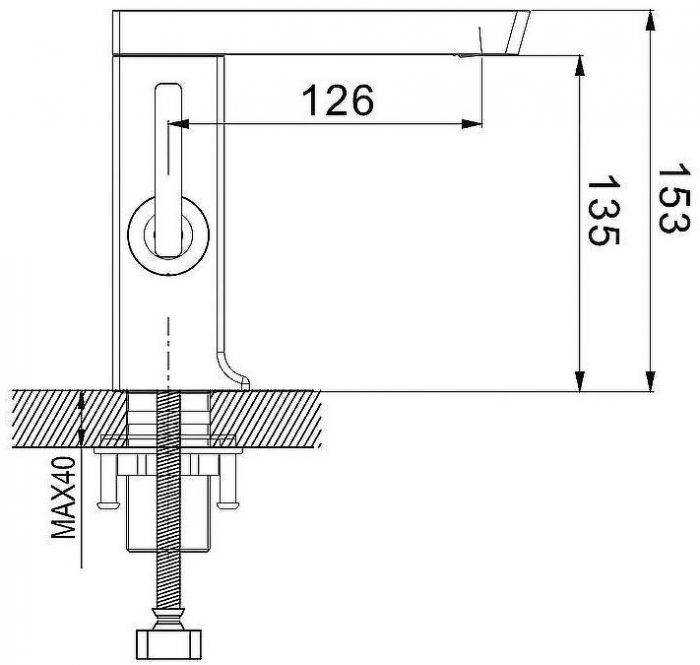 Смеситель для раковины Rose R18 R1801 Хром