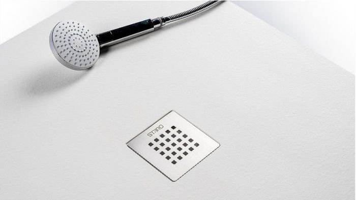Душевой поддон из искусственного камня Starohome Solid 100х90 1237474 цвет Белый матовый