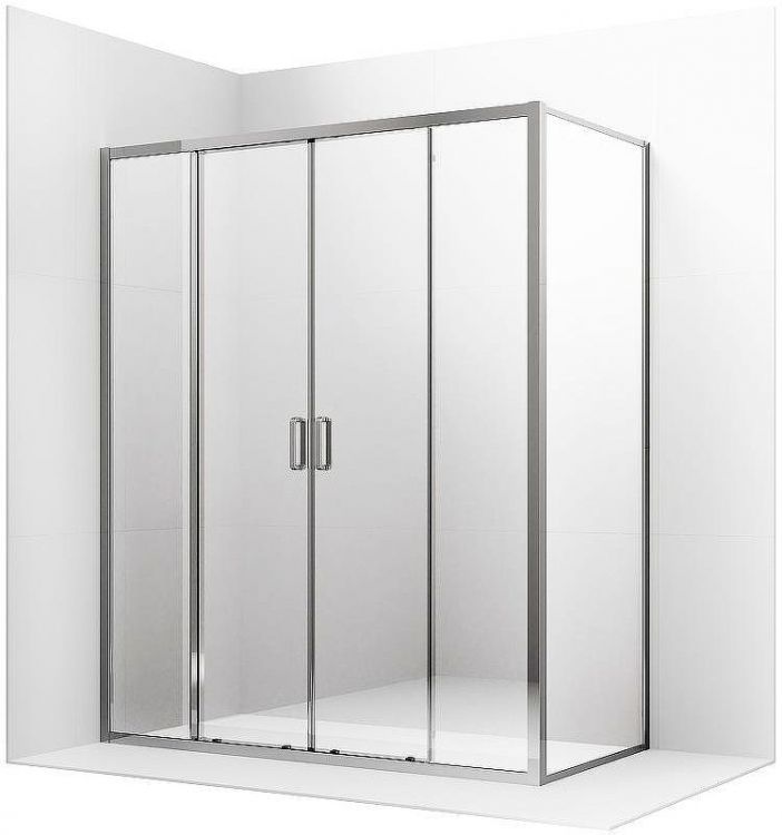 Душевой уголок Ambassador Forsa 180х110 17021113AX-110AX профиль Хром стекло прозрачное