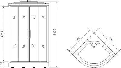 Душевая кабина Timo Eco TE-0709 Душевая кабина Timo Eco TE-0709