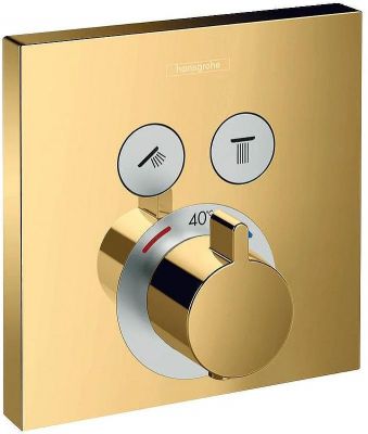 Смеситель для душа Hansgrohe ShowerSelect 15763990 с термостатом Полированное золото