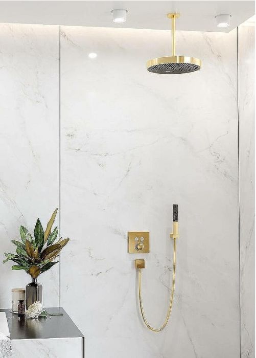 Смеситель для душа Hansgrohe ShowerSelect 15763990 с термостатом Полированное золото
