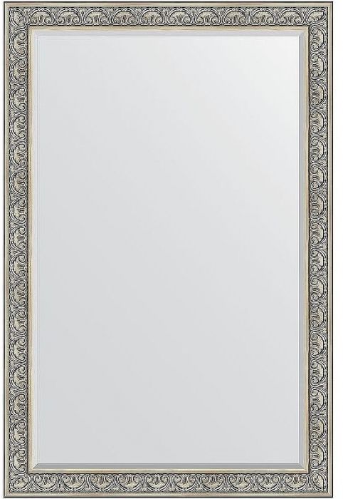 Зеркало Evoform Exclusive 180х120 BY 3632 с фацетом в багетной раме - Барокко серебро 106
