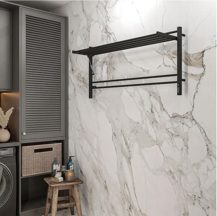 Электрический полотенцесушитель Terminus Горизонт П8 1200х600 4670078543349 с полкой цвет Черный муар