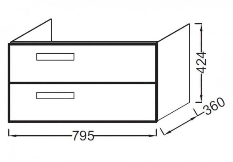 Тумба под раковину Jacob Delafon Rythmik 80 см EB1302-R3 малиновый лак Тумба под раковину Jacob Delafon Rythmik 80 см EB1302-R3 малиновый лак