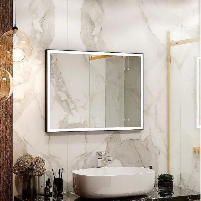 Зеркало Континент Frame 800x600 ЗЛП183 с подсветкой с сенсорным выключателем