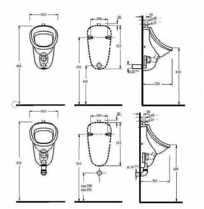 Писсуар beWash Eri 37108201 подвесной с внешним подводом воды