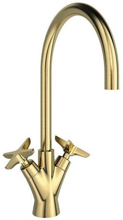 Смеситель для раковины Ramonsoler Adagio 910102OC Золото брашированное Смеситель для раковины Ramonsoler Adagio 910102OC Золото брашированное