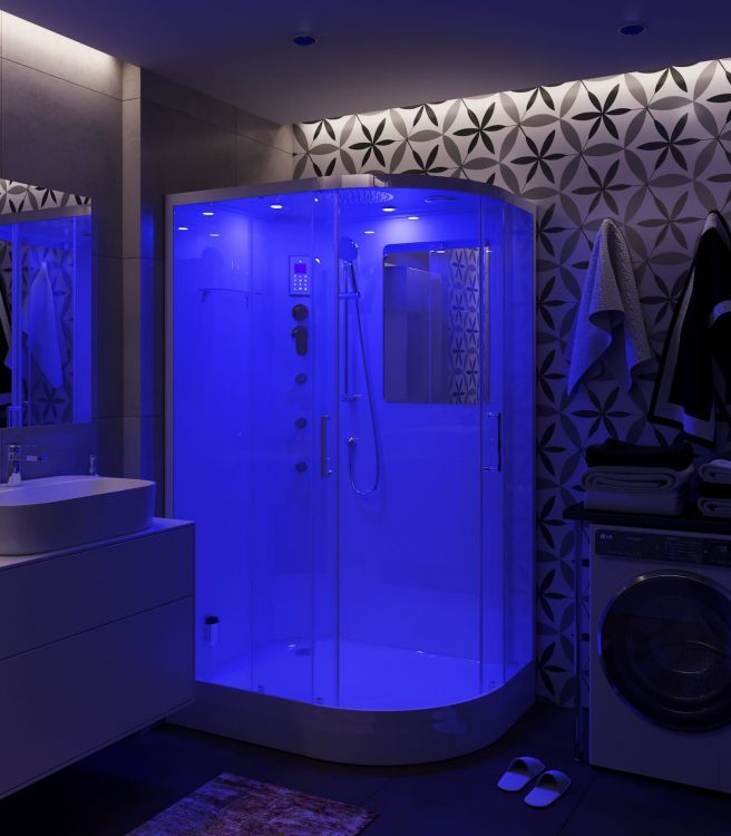 Душевая кабина TEUER Crystal D129-75L 120х90 Душевая кабина TEUER Crystal D129-75L 120х90