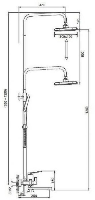 Душевая система Splenka S40.24 Хром
