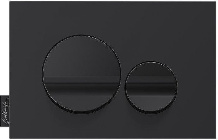 Клавиша смыва Jacob Delafon E20859-7-BMT Черная матовая Черная глянцевая