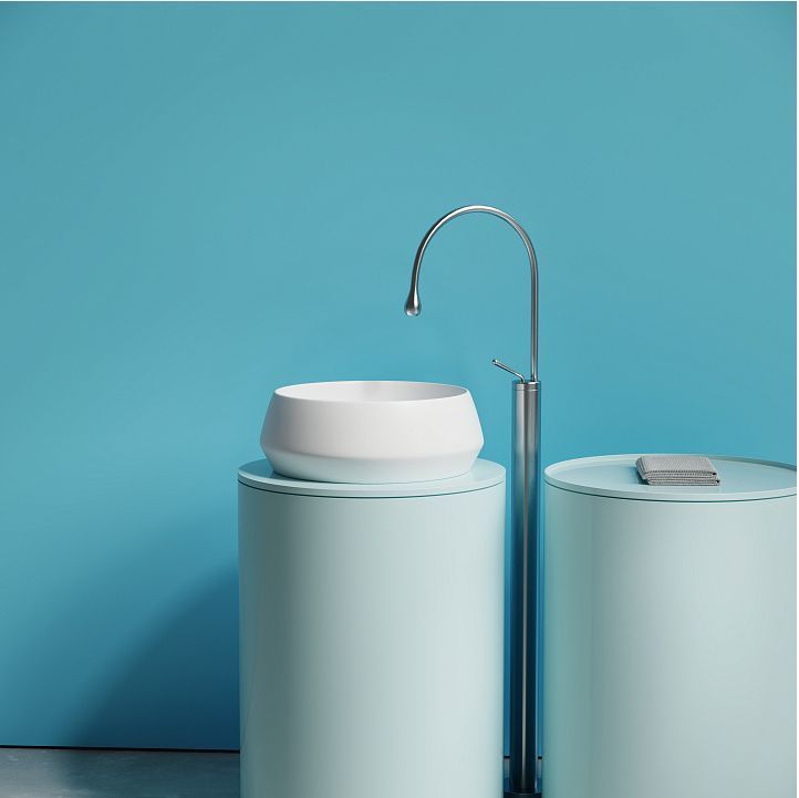 Раковина накладная круглая CERAMICANOVA Maya, 400x400x140, цвет белый матовый, CN12004MW Раковина накладная круглая CERAMICANOVA Maya, 400x400x140, цвет белый матовый, CN12004MW