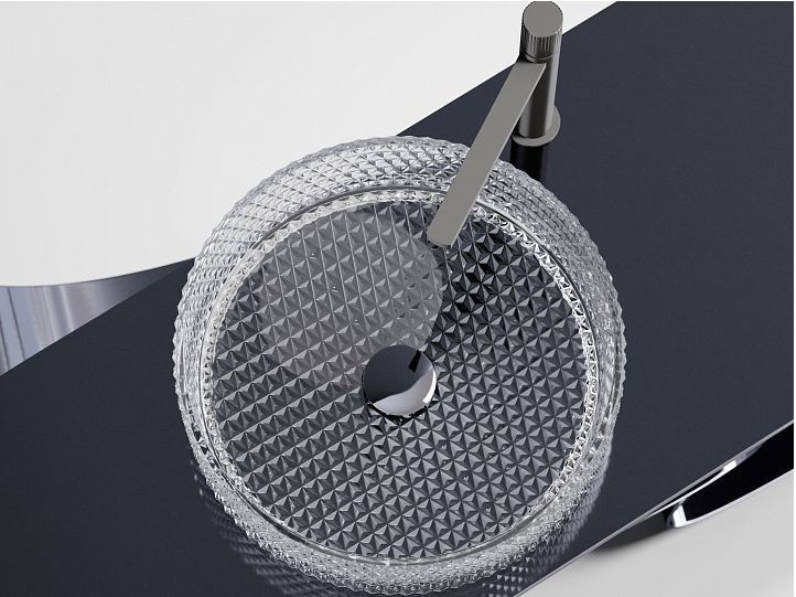 Умывальник CERAMICANOVA Cristal чаша накладная круглая (прозрачная) CN6062 Умывальник CERAMICANOVA Cristal чаша накладная круглая (прозрачная) CN6062