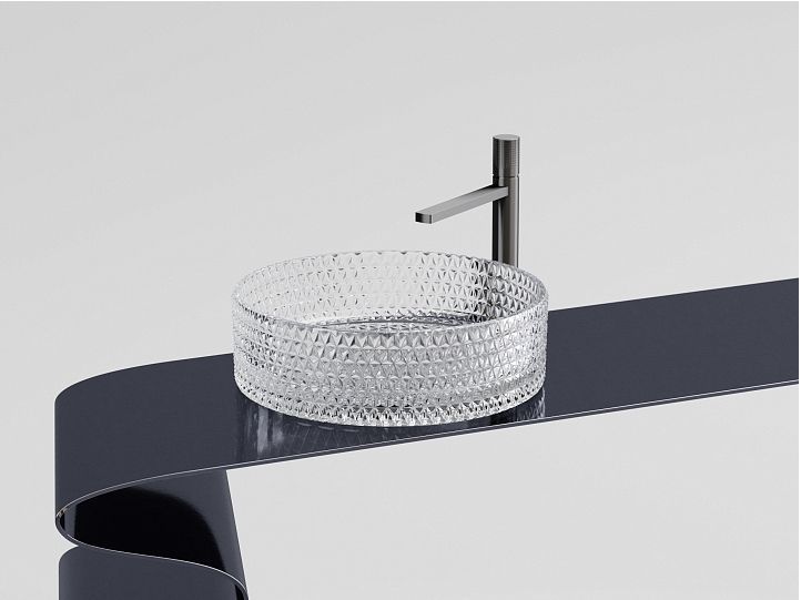Умывальник CERAMICANOVA Cristal чаша накладная круглая (прозрачная) CN6062 Умывальник CERAMICANOVA Cristal чаша накладная круглая (прозрачная) CN6062