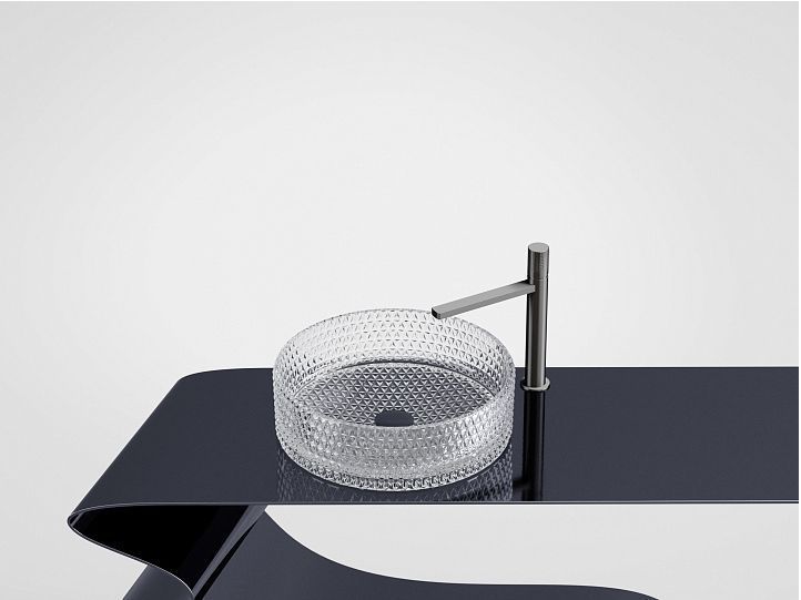 Умывальник CERAMICANOVA Cristal чаша накладная круглая (прозрачная) CN6062 Умывальник CERAMICANOVA Cristal чаша накладная круглая (прозрачная) CN6062