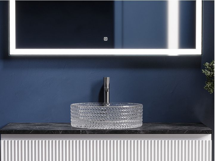 Умывальник CERAMICANOVA Cristal чаша накладная круглая (прозрачная) CN6062 Умывальник CERAMICANOVA Cristal чаша накладная круглая (прозрачная) CN6062