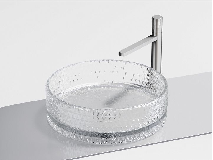 Умывальник CERAMICANOVA Cristal чаша накладная круглая (прозрачная) CN6062 Умывальник CERAMICANOVA Cristal чаша накладная круглая (прозрачная) CN6062