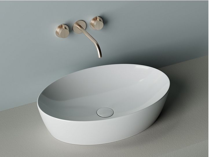 Умывальник CERAMICANOVA Element чаша накладная овальная 625x420x145 мм CN5018