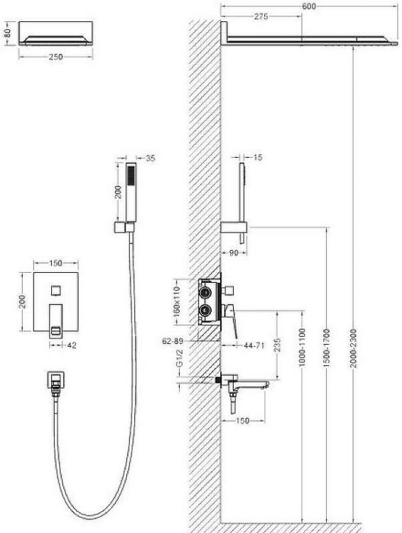 Душевая система Timo Briana SX-7119/00SM Хром