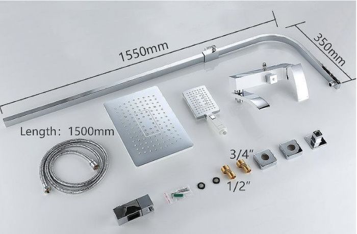 Душевая система Gappo G07 G2407-8 Белая Хром