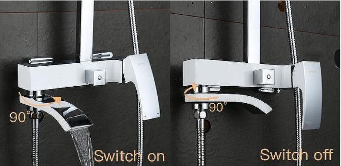 Душевая система Gappo G07 G2407-8 Белая Хром