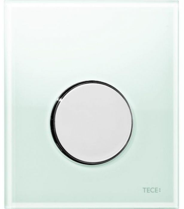 Клавиша смыва Tece Loop Urinal Glass 9242653 для писсуара Зеленая Хром глянцевый