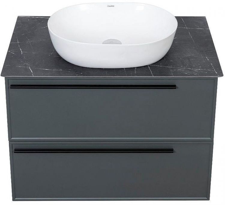 Тумба под раковину La Fenice Elba 80 FNC-01-ELB-G-80-2 подвесная Серая матовая