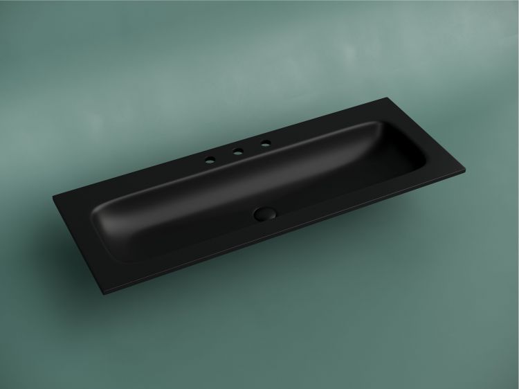 Раковина мебельная CERAMICANOVA Grace прямоугольная 1210x457x137 мм, с 3 мя отверстиями под смеситель, цвет черный матовый, CN7024MB, CN7024MB Раковина мебельная CERAMICANOVA Grace прямоугольная 1210x457x137 мм, с 3 мя отверстиями под смеситель, цвет черный матовый, CN7024MB, CN7024MB