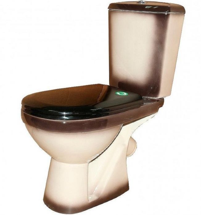 Унитаз компакт Rosa Комфорт 4620008191034 Черный декор с бачком и сиденьем