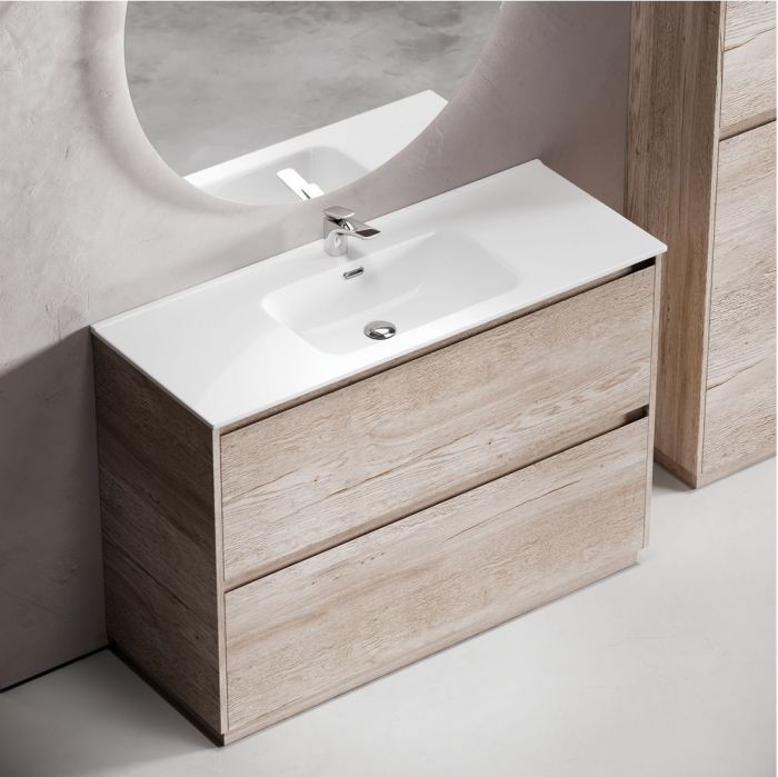 Тумба напольная под раковину SANCOS Libra Floor, дуб галифакс натуральный 1190х450х840 мм, LB120F-1EG