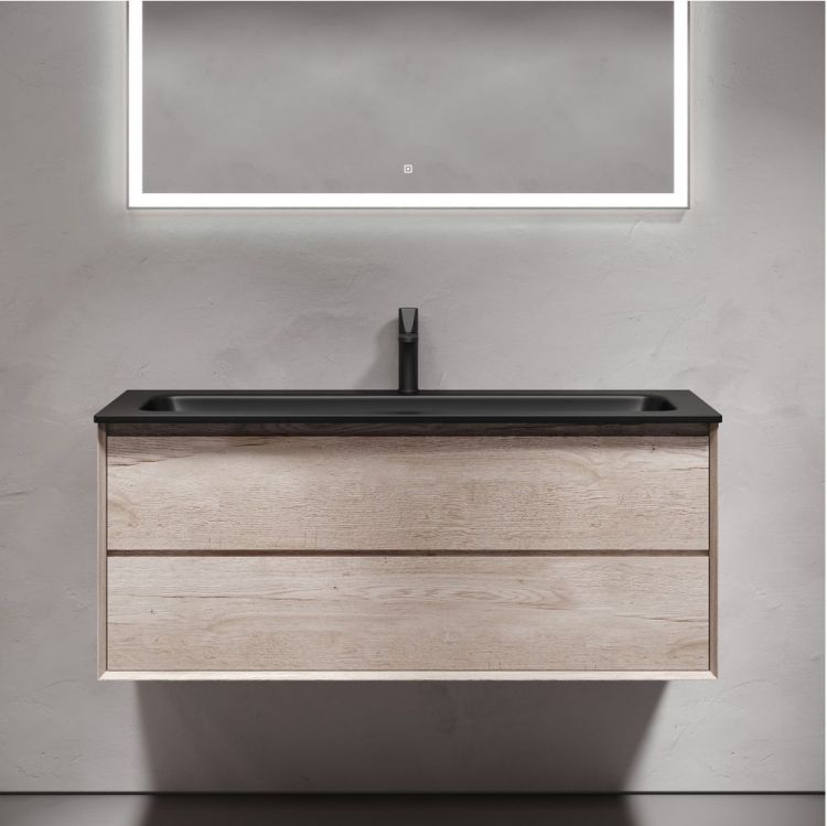 Тумба подвесная SANCOS под раковину Marmi 2.0, дуб галифакс натуральный 1195х445х520, MR2.0120EG