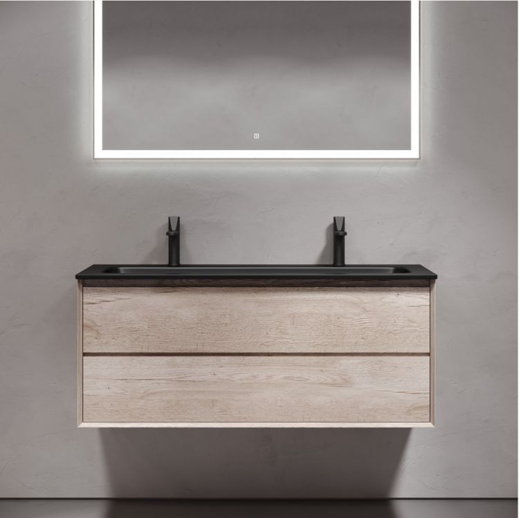 Тумба подвесная SANCOS под раковину Marmi 2.0, дуб галифакс натуральный 1195х445х520, MR2.0120EG