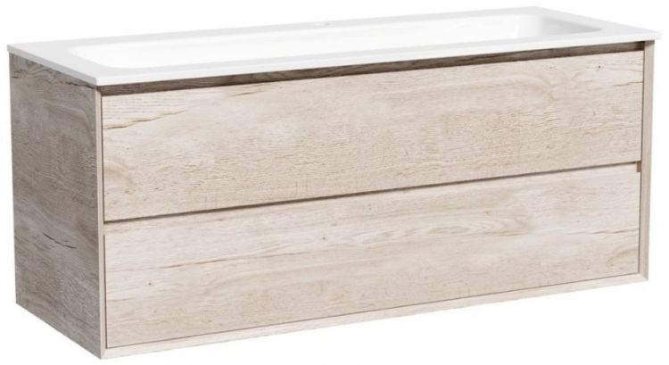 Тумба подвесная SANCOS под раковину Marmi 2.0, дуб галифакс натуральный 1195х445х520, MR2.0120EG