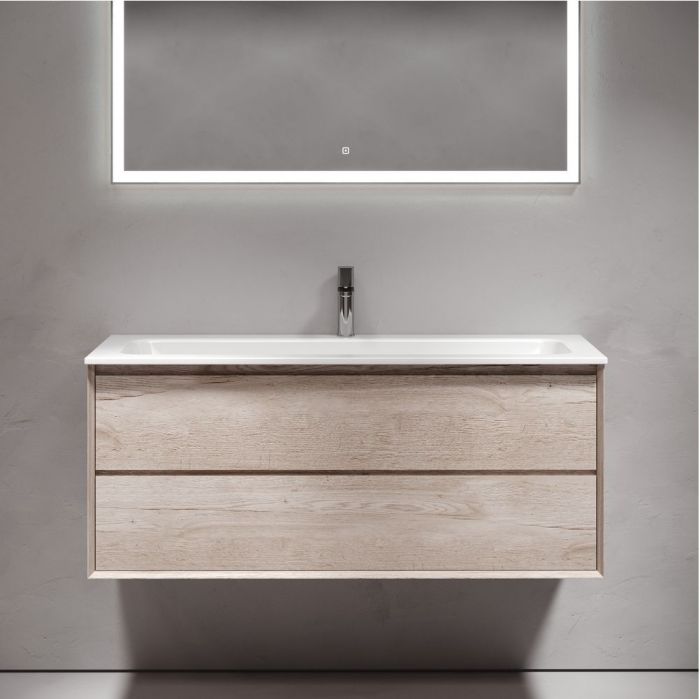 Тумба подвесная SANCOS под раковину Marmi 2.0, дуб галифакс натуральный 1195х445х520, MR2.0120EG