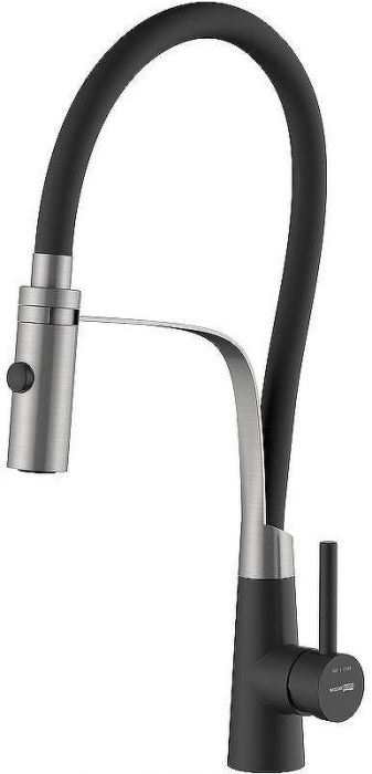 Смеситель для кухни WasserKRAFT A8417 Нержавеющая сталь Черный