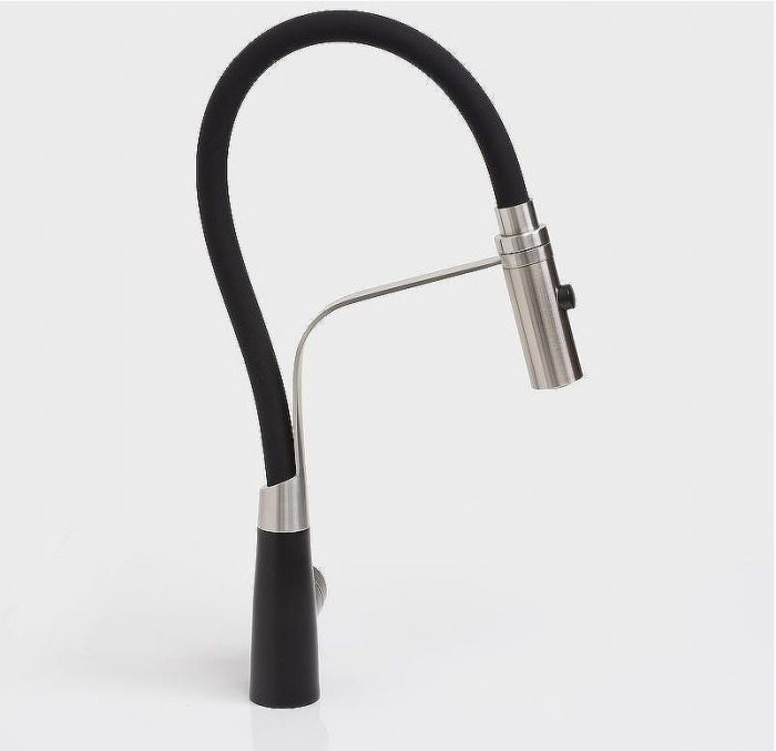 Смеситель для кухни WasserKRAFT A8417 Нержавеющая сталь Черный