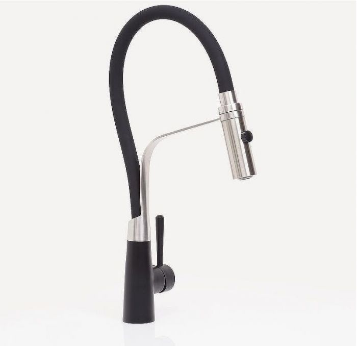 Смеситель для кухни WasserKRAFT A8417 Нержавеющая сталь Черный
