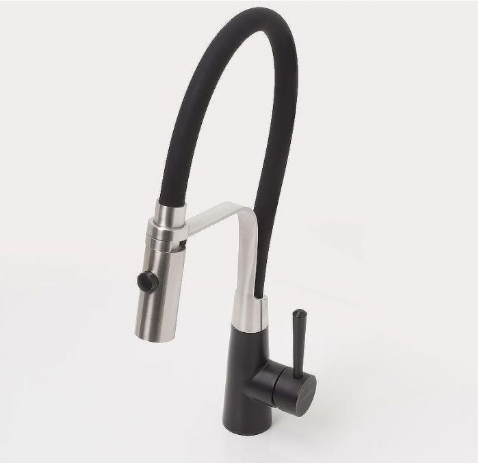 Смеситель для кухни WasserKRAFT A8417 Нержавеющая сталь Черный