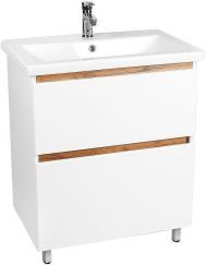 Тумба под раковину VIANT Мальта 60 VMAL60CO-T2Y Белая Дуб Вотан