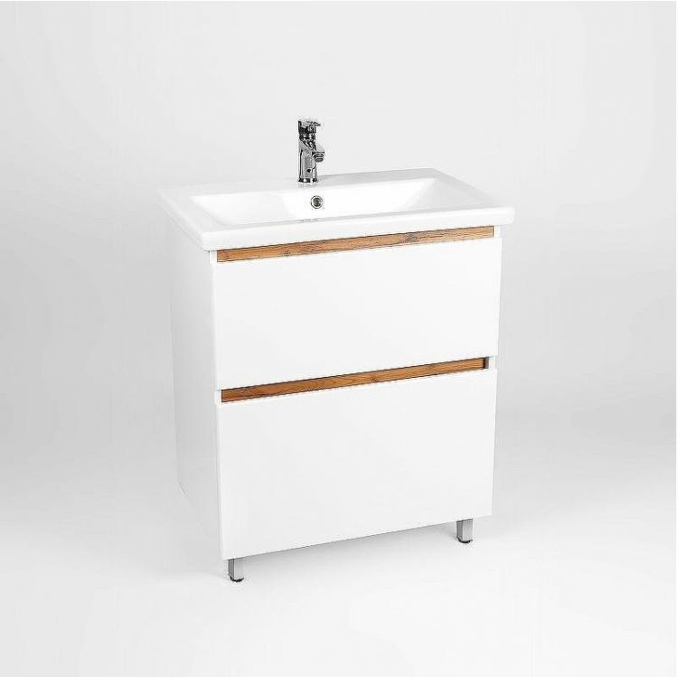 Тумба под раковину VIANT Мальта 60 VMAL60CO-T2Y Белая Дуб Вотан Тумба под раковину VIANT Мальта 60 VMAL60CO-T2Y Белая Дуб Вотан
