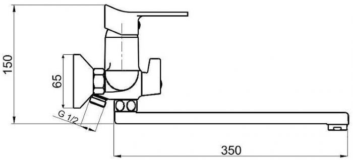 Смеситель для ванны Ростовская Мануфактура Сантехники SL137-006E универсальный Хром