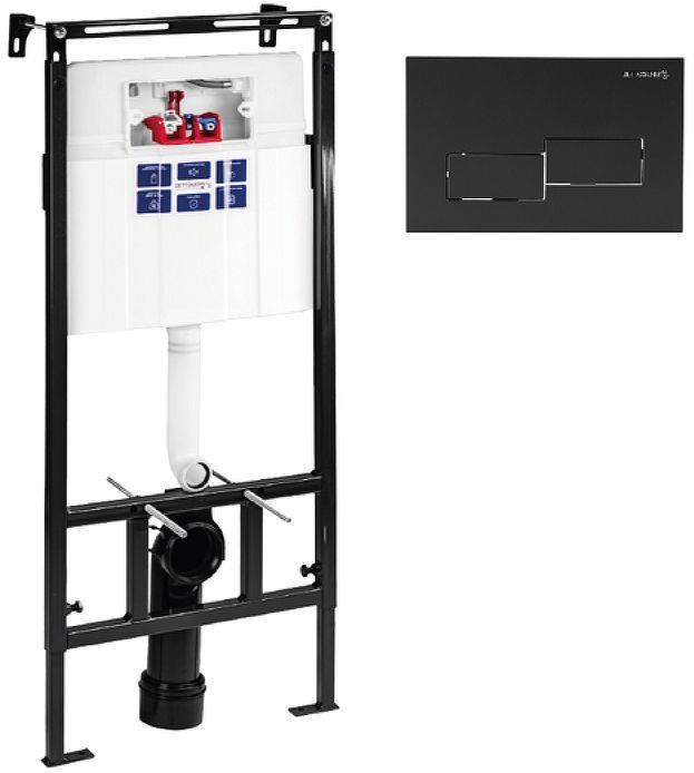 Инсталляция Bettoserb Sava Slim Superior SES40006481 для унитаза с клавишей смыва цвет Черный матовый