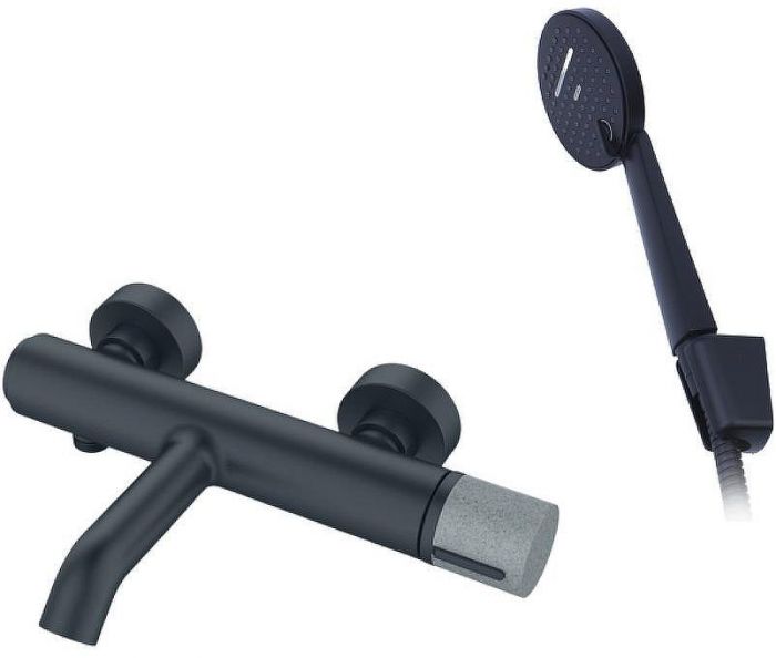 Смеситель для ванны Bronze de Luxe Focus 24603BG Черный матовый