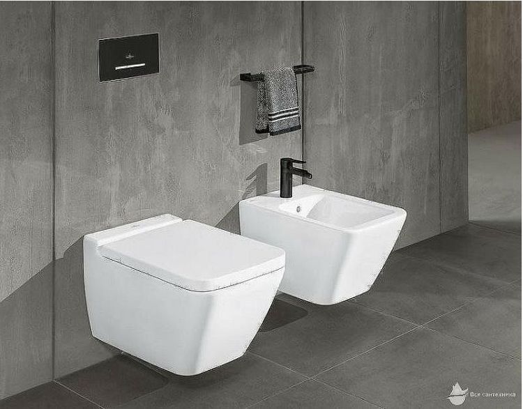 Клавиша смыва Villeroy&Boch ViConnect 922169AN Черная матовая