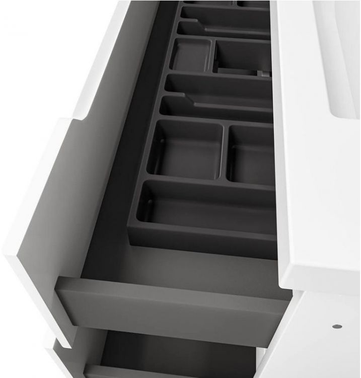 Тумба под раковину Jorno Puro 100 Pro.01.100/P/W/JR подвесная Белая