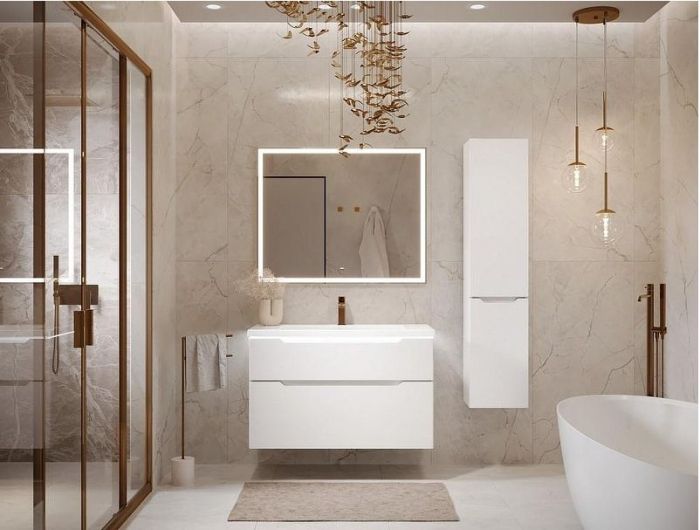 Тумба под раковину Jorno Puro 100 Pro.01.100/P/W/JR подвесная Белая