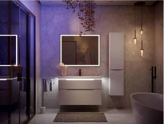 Тумба под раковину Jorno Puro 100 Pro.01.100/P/W/JR подвесная Белая